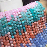 DIY Bracelet Necklace Jewelry Natural Morganite Chalcedony Beads