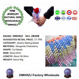 DIY Bracelet Necklace Jewelry Natural Morganite Chalcedony Beads