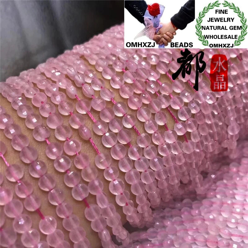 Rose Quartz Beads 3x4mm for DIY Jewelry Making