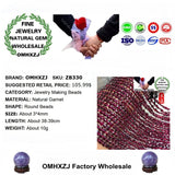 DIY Garnet Round Beads 3x4mm for Jewelry Making