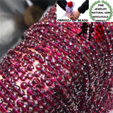 DIY Garnet Round Beads 3x4mm for Jewelry Making