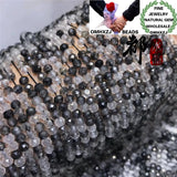 Natural Rutilated Quartz Beads 3x4mm DIY Jewelry Making