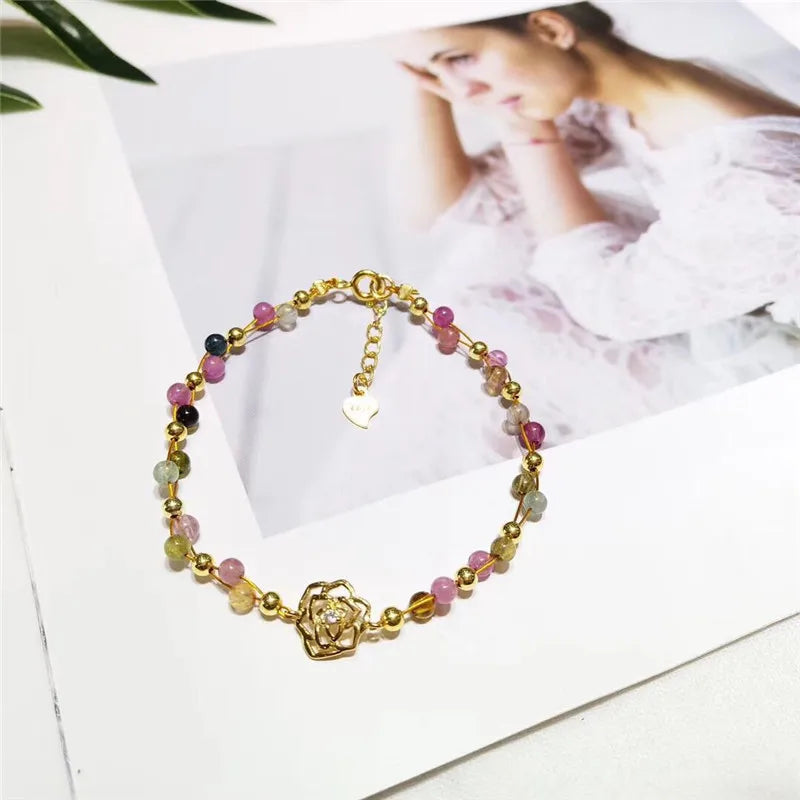 ZB365 Tourmaline Round Beads Bracelets Bangles