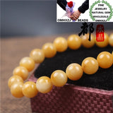 European Birthday Party Wedding Gift Natural Stone Yellow Jade Beads Bracelets