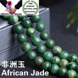 African Jade Round Beads 6 8 10 mm DIY Bracelet Necklace