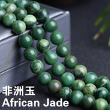 African Jade Round Beads 6 8 10 mm DIY Bracelet Necklace