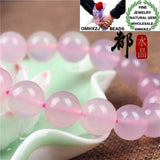 Natural Stone Pink Chalcedony Beads Bracelets, European Style