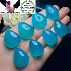 European Natural Stone Amazonite Water Drop Pendant Charm