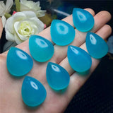 European Natural Stone Amazonite Water Drop Pendant Charm