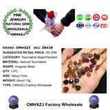 ZB438 Tourmaline Bead Pendant Charm for Birthday Party