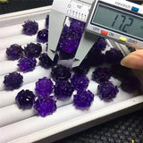 Amethyst Peony Pendant Charm for Wedding Gift
