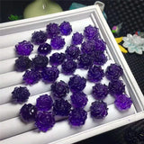 Amethyst Peony Pendant Charm for Wedding Gift