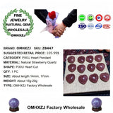 ZB447 European Strawberry Quartz PIXIU Heart Pendant