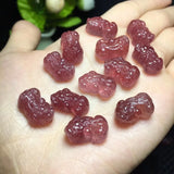 ZB447 European Strawberry Quartz PIXIU Heart Pendant