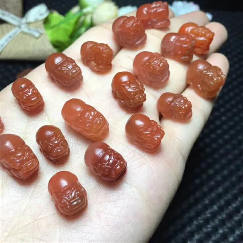 European Hot Red Agate PIXIU Pendant Charm