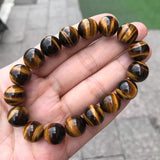 Natural Stone Tiger Eye Round Beads Bracelet DIY Jewelry Making 7A Fine 10-16mm