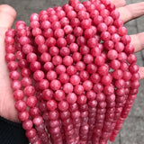Natural Rhodochrosite Round Beads 6 8 10mm DIY Jewelry Making