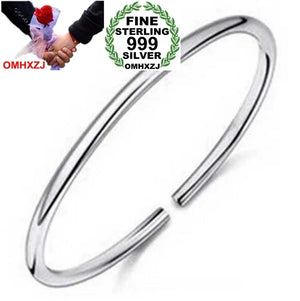 Star Fine 999 Sterling Silver Jewelry Round Ring Bracelet SZ11
