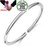 Star Fine 999 Sterling Silver Jewelry Round Ring Bracelet SZ11