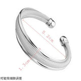 Geometric Double Line 999 Silver Bracelet Bangle SZ22