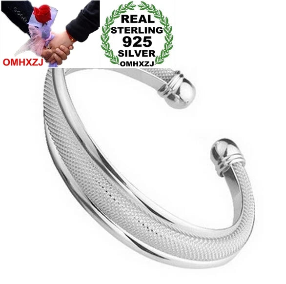 Geometric Double Line 999 Silver Bracelet Bangle SZ22
