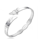 Geometric Fox Woman Kpop Star 999 Silver Adjustable Bracelet SZ10