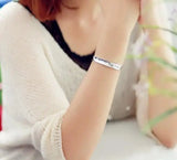 Plum Blossom Woman Kpop Star 999 Sterling Silver Bracelet Bangle