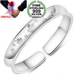 Plum Blossom Woman Kpop Star 999 Sterling Silver Bracelet Bangle