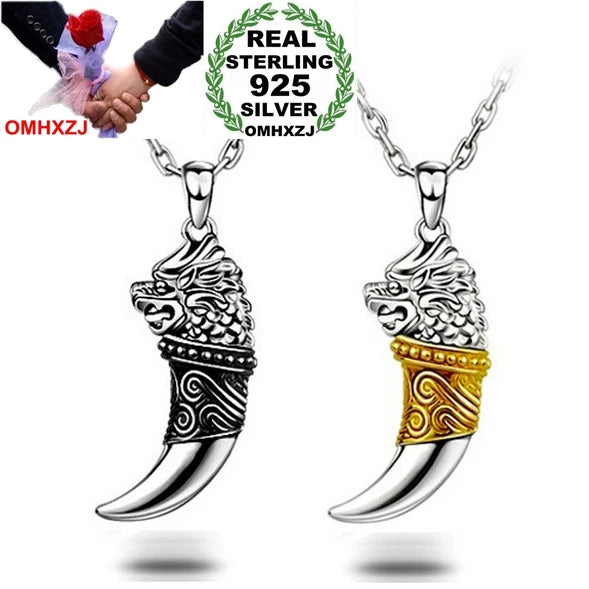 Wolf Tooth Sterling Silver Pendant Charms PE37