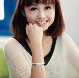 OMHXZJ Flowers woman kpop star 999 Silver bracelet SZ12