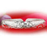 OMHXZJ Flowers woman kpop star 999 Silver bracelet SZ12