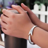 Geometric Fish Woman Kpop Star 999 Silver Bracelet SZ20
