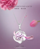Geometric Rose Flower Woman Kpop Star 925 Sterling Silver Pendant Charm