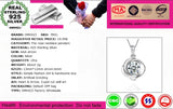 Geometric Rose Flower Woman Kpop Star 925 Sterling Silver Pendant Charm