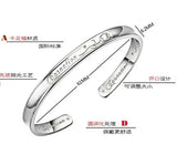 925 Silver Bracelet Bangle SZ14 Kpop Star Jewelry