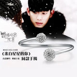 Kpop Star 925 Silver Adjustable Bracelet Bangles SZ13