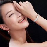 OMHXZJ geometric Babysbreath Sterling Silver adjustable Bangles