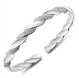 Geometric Love Intertwine 999 Silver Bangles SZ07