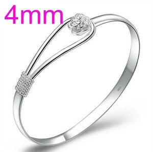925 Silver Cherry Blossom Bangles SZ08