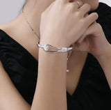 925 Silver Cherry Blossom Bangles SZ08