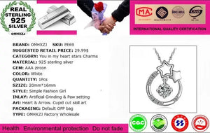 Geometric Star Kpop 925 Silver Pendant Charms PE69
