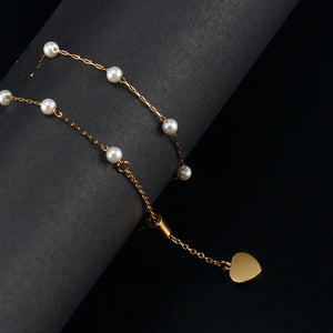 Pearl Bracelet Fine Jewelry For Women Chain Charm Bracelet