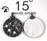 Freshwater Pearl Shell Pendant Coin Shape Loose Beads