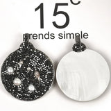 Freshwater Pearl Shell Pendant Coin Shape Loose Beads