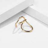 18K 925 Silver Ear-bone Wave Line Clip Cuff Earrings
