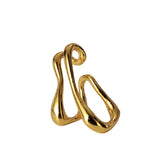925 Silver Double Layer Geometric CLIP Cuff Earrings