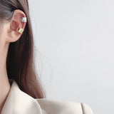 925 Sterling Silver Rounded Cuff CLIP Earrings