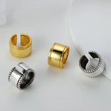 925 Sterling Silver Rounded Cuff CLIP Earrings