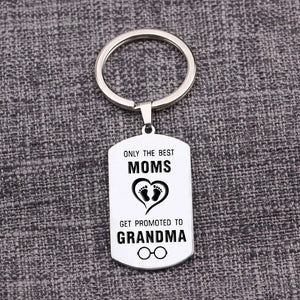 PROMOTED TO GRANDMA Charm Pendant Keychain