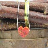 Heart Opal Pendant Necklace 925 Sterling Silver Jewelry